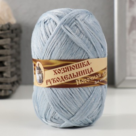 Knitting yarn "Nominal supplement" 100% polypropylene 200 ± 20m/50g set 3pcs - denim-1