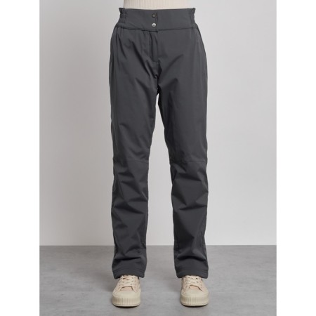Warmed female trousers, size 42, gray color-9