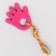 Chewing toy with rope for dogs "palm", 10 cm, pink