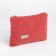 Lightning cosmetic bag, textura, pink color