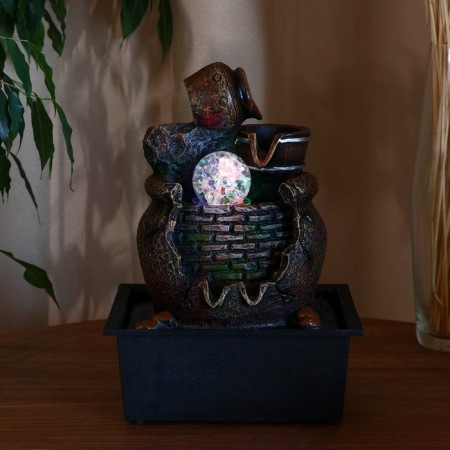 Fountain "Old Dishes" bricks, 12x16x29 cm (with backlight)-2