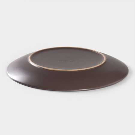 Board Ceramic dining shade "pastel", d = 27 cm, brown color-2