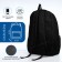 Youth backpack from textiles on lightning, 4 pockets, black/blue color