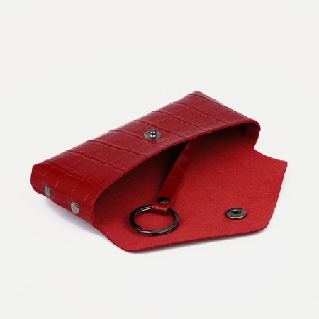 Key on the Textura button, length 15 cm, metal ring, red color-2