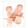 A set of children's cutlery, fork, spoon, color gently - pink