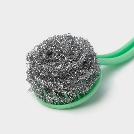 Washing sponge with a handle of a shares, 26 × 6.5 cm, metal, color mix-2