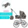 Stroller for dolls is universal, with a basket, bag, metal frame