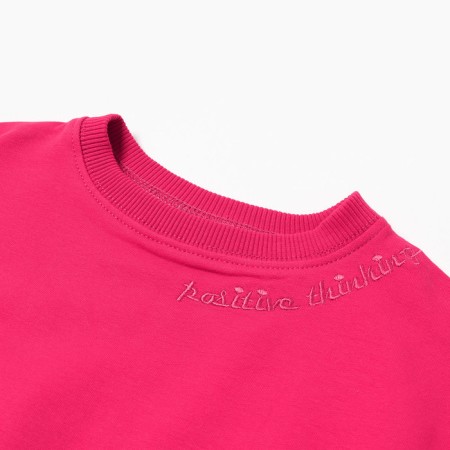 A set for a girl (sweatshirt, trousers), raspberry color, height 110 cm-1