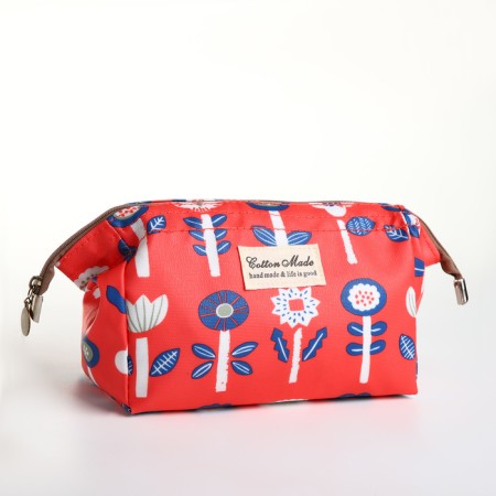 Cosmetic bag with lightning, red color