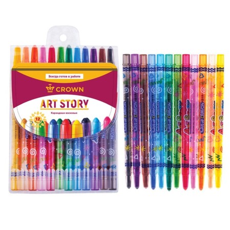 Loads wax 12 colors Crown Art Story, twisting rod
