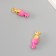 Magnetic Metal Castle "Candy" gold and pink set 2 pcs 1x3x1 cm