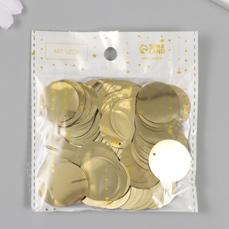 Sequins "circle" gold set 30 g d = 2.5 cm-3