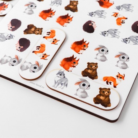 Puzzle "Find a row", forest residents-3