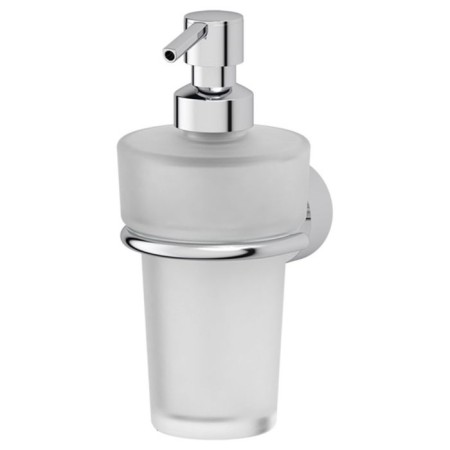 Holder with a dispenser of liquid soap, matte crystal, chrome, fbs