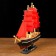Souvenir small "Vostok" ship, black sides with a white strip, red sails, mix 22 × 5 × 21 cm