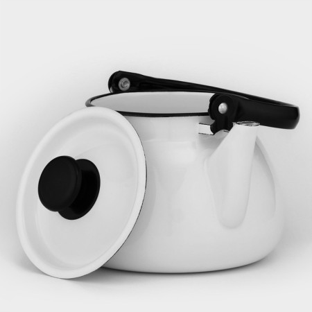 Spherical kettle without a decolle, 3 l, induction, white color-1