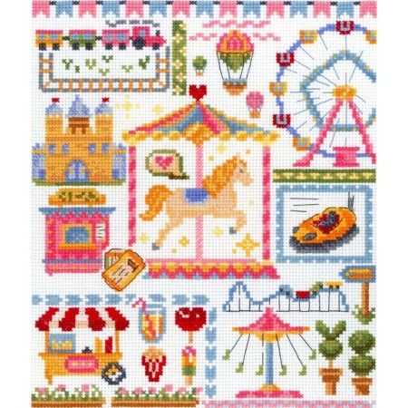 Embroidery set "Sempler. Park of attractions »20 × 16 cm