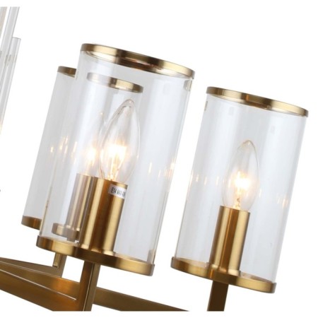 Suspended chandelier VASE 6X14 40W, size 65.5x65.5x50-85 cm, bronze color-1