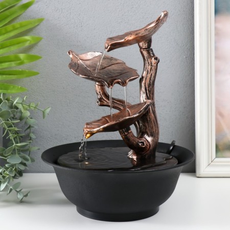 The desktop fountain from the Bronze Lotuses network 21.5x21.5x27 cm-2