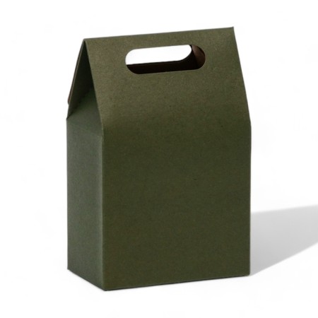 Box package with a handle, green, 15 x 10 x 6 cm-1