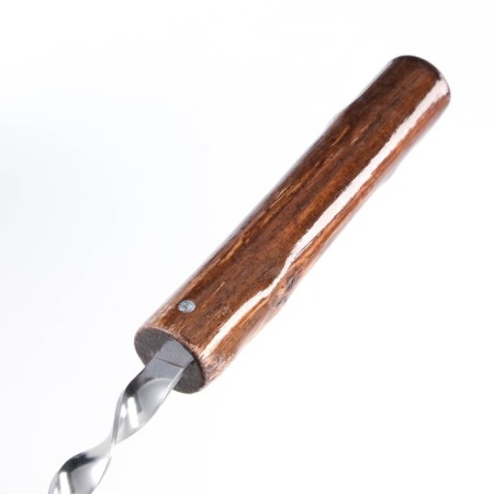 Shampoo corner, with a wooden handle "eco" working part - 40 cm, 63 x 1.2 cm, steel - 2 mm,-4