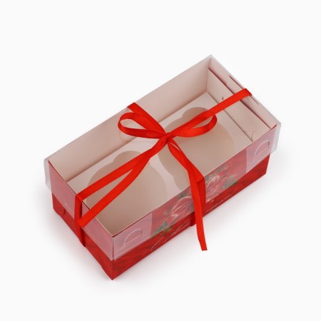 Capcake box “Happy New Year!”, 8 x 16 x 7.5 cm, New Year-2