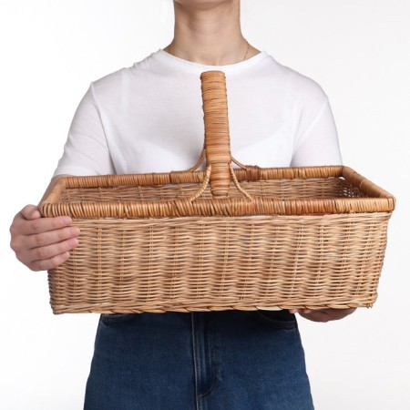 Wicker basket, 46x37x28 cm, rattan