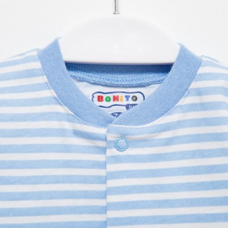 Nursery blouse, blue/strip, height 74-1
