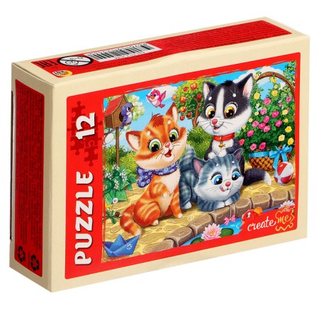 Puzzle "Funny cats No. 16", 12 elements-4