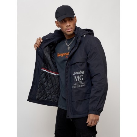 Sports male jacket, size 50, dark blue color-7