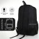 A backpack with a zipper, an outer pocket, the color is black