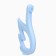 Silicone teething for teeth "Swan", brush, on suction cup, blue color, crumb I