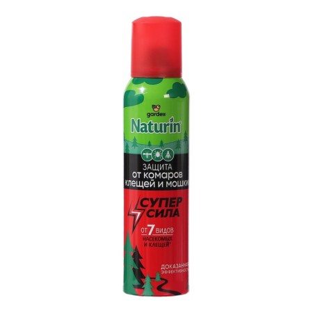 Aerosol from mosquitoes, ticks and midges "Gardex Naturin", Super Strength, 3 in 1, 150 ml