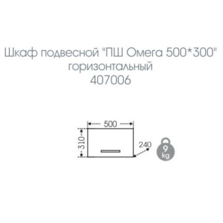 Santa Omega 50x30 suspension cabinet horizontal-2