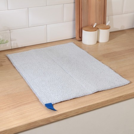 Drying rug of dishes “Loft”, 38 × 50 cm, microfiber, light-gray color-1
