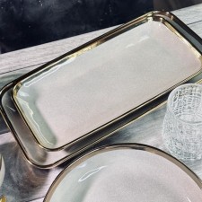 Set of dishes Lenardi Stone, 35.5 cm, rectangular, 2 pcs