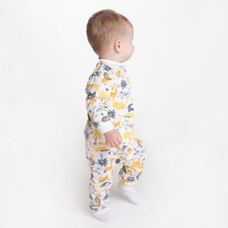Nursery blouse, white/animals, height 56 ​​cm-1