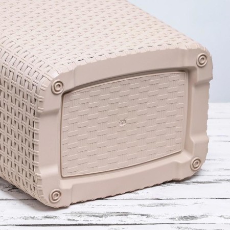 Besnaya basket with a rattan lid, 40 l, 37 × 29.5 × 48 cm, Latte color-3