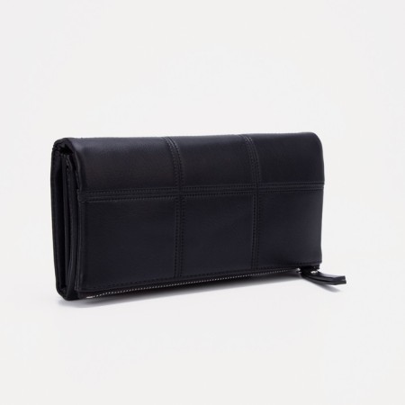 Women's wallet on magnets, black color