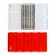 Penal for watercolor metal gamut, 35 cuvette, red