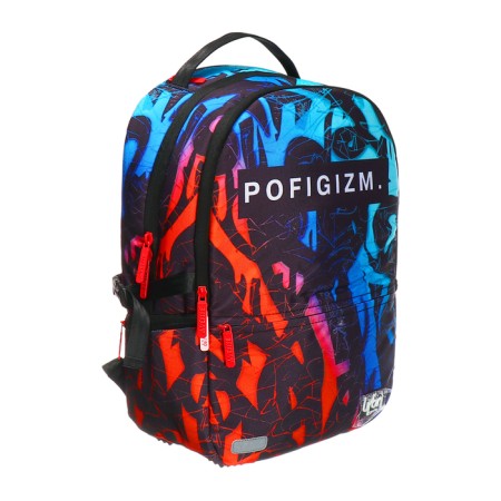 Youth backpack 39 x 30 x 17, ergonomic back, Davente Label 19l, + USB Pofigizm 7032442-3