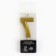 Candle figure for the cake "7", gold, 2.5 x 8 cm.