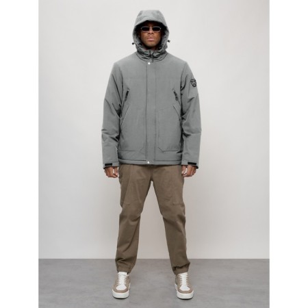 Sports male jacket, size 48, gray color-4