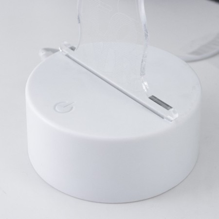 Sensor lamp "Four hearts" LED 7 USB colors/from BAT. White Risalux-10