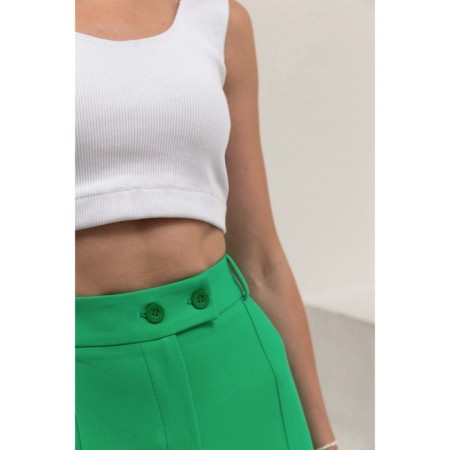 Women's pants with a section of Eliseeva Olesya, size 48, green color-3