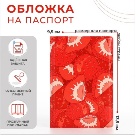 Cover for passport, red color
