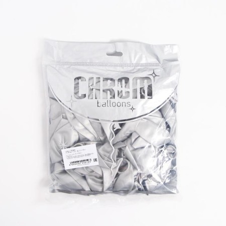Latex ball 10 ", chrome, set of 50 pcs.-1