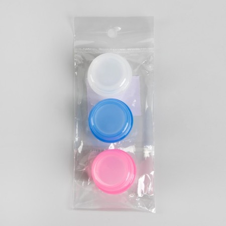 Storage jars, packing 3 pcs, 5 ml, color mix-7