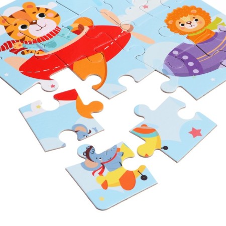 Puzzle "Bold pilots", 16 elements-4