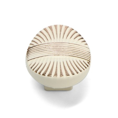 Handle button cappio, zinc, d = 35 mm, white/gold color-3